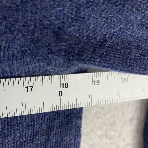 Jill Roberts Sweater Womens XS Blue Knit Cashmere Long Sleeve Crew Pullover - Picture 5 of 7